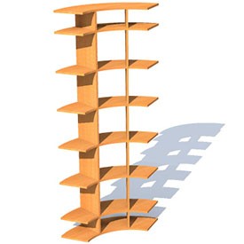 Contour display shelf 3D Object | FREE Artlantis Objects Download